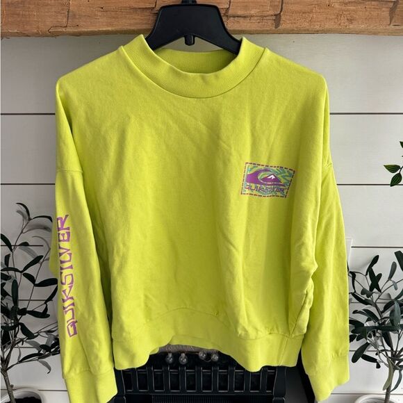 Quiksilver Women's Organic Colorful History Mock Neck Sweatshirt - Size L - Picture 5 of 12